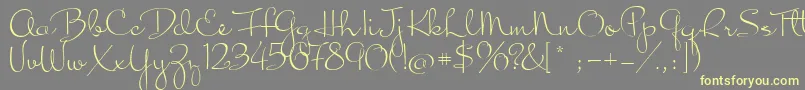 Inspiration Font – Yellow Fonts on Gray Background