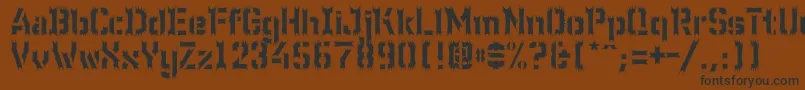 WcWunderbachWimpern Font – Black Fonts on Brown Background