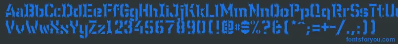 WcWunderbachWimpern Font – Blue Fonts on Black Background