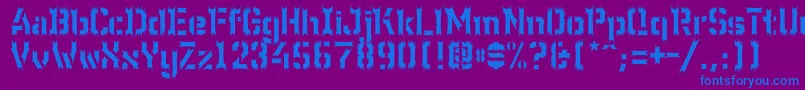 WcWunderbachWimpern Font – Blue Fonts on Purple Background
