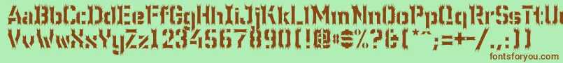 WcWunderbachWimpern Font – Brown Fonts on Green Background