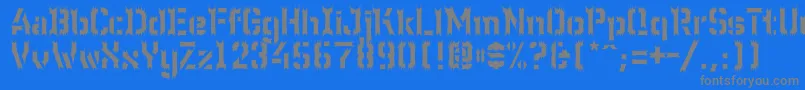 WcWunderbachWimpern Font – Gray Fonts on Blue Background