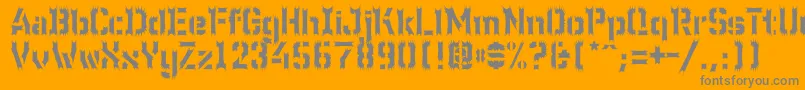 WcWunderbachWimpern Font – Gray Fonts on Orange Background