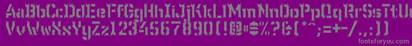 WcWunderbachWimpern Font – Gray Fonts on Purple Background