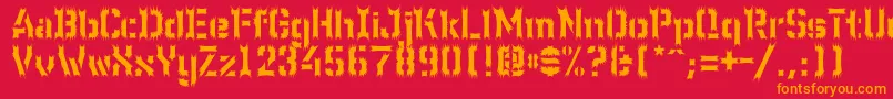 WcWunderbachWimpern Font – Orange Fonts on Red Background