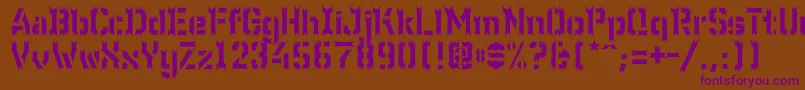 WcWunderbachWimpern Font – Purple Fonts on Brown Background