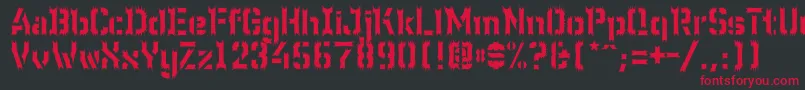 WcWunderbachWimpern Font – Red Fonts on Black Background