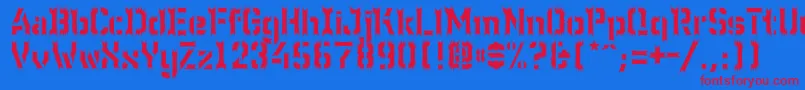 WcWunderbachWimpern Font – Red Fonts on Blue Background