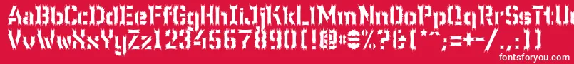 フォントWcWunderbachWimpern – 赤い背景に白い文字