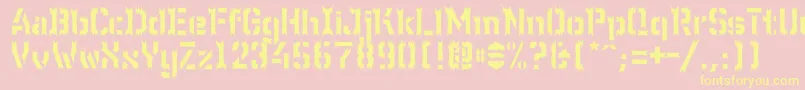 WcWunderbachWimpern Font – Yellow Fonts on Pink Background