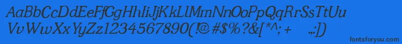 Jfshill.Italic Font – Black Fonts on Blue Background