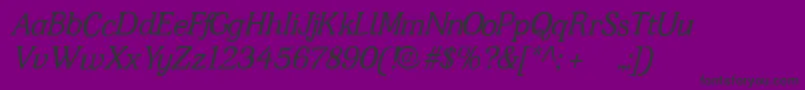 Jfshill.Italic Font – Black Fonts on Purple Background