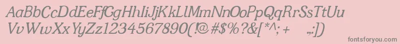 Jfshill.Italic Font – Gray Fonts on Pink Background