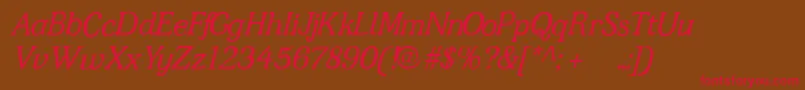 Jfshill.Italic Font – Red Fonts on Brown Background