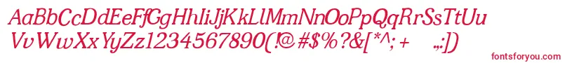 Jfshill.Italic Font – Red Fonts on White Background