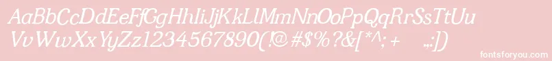 Jfshill.Italic Font – White Fonts on Pink Background