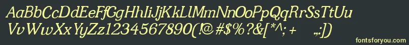 Jfshill.Italic Font – Yellow Fonts on Black Background