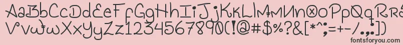 GenesisHandwriting Font – Black Fonts on Pink Background