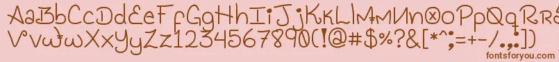 GenesisHandwriting Font – Brown Fonts on Pink Background