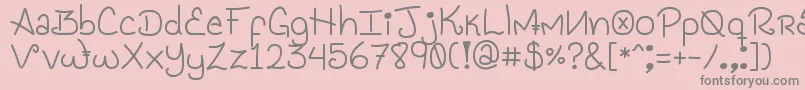 GenesisHandwriting Font – Gray Fonts on Pink Background