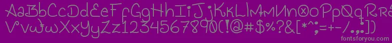 GenesisHandwriting Font – Gray Fonts on Purple Background