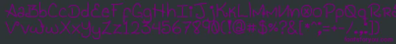 GenesisHandwriting Font – Purple Fonts on Black Background
