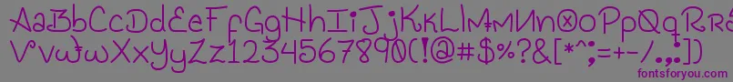 GenesisHandwriting Font – Purple Fonts on Gray Background