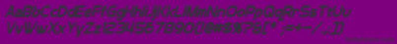 ChromiaCondensedBoldItalic Font – Black Fonts on Purple Background