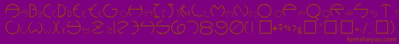 RobinetRegular Font – Brown Fonts on Purple Background