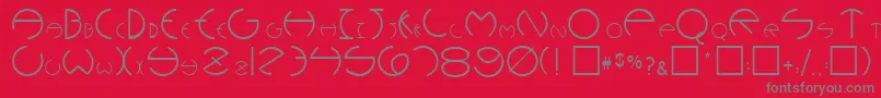 Czcionka RobinetRegular – szare czcionki na czerwonym tle