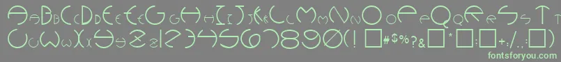 Шрифт RobinetRegular – зелёные шрифты на сером фоне