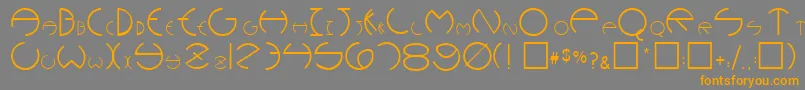 RobinetRegular Font – Orange Fonts on Gray Background