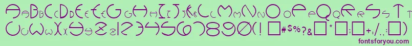 Шрифт RobinetRegular – фиолетовые шрифты на зелёном фоне