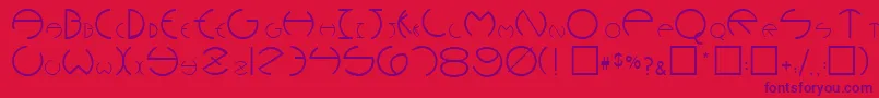 RobinetRegular Font – Purple Fonts on Red Background