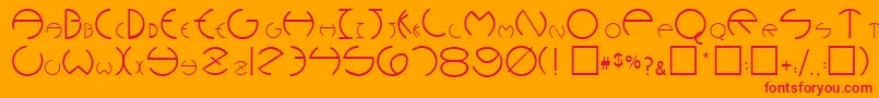 RobinetRegular Font – Red Fonts on Orange Background