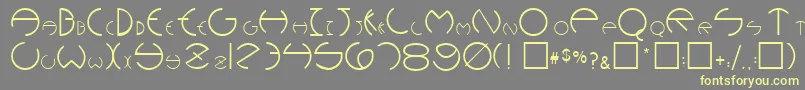 Шрифт RobinetRegular – жёлтые шрифты на сером фоне