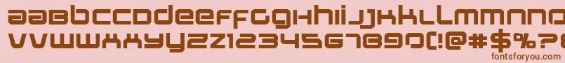 Stareagleexpandbold Font – Brown Fonts on Pink Background