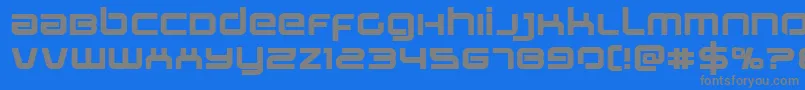 フォントStareagleexpandbold – 青い背景に灰色の文字