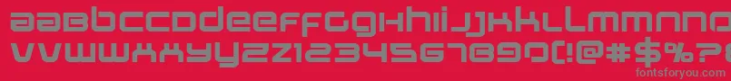 フォントStareagleexpandbold – 赤い背景に灰色の文字