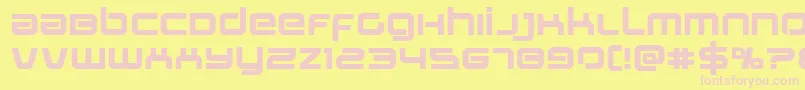 Fonte Stareagleexpandbold – fontes rosa em um fundo amarelo