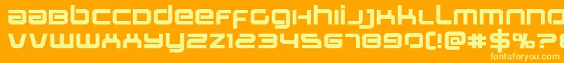 Stareagleexpandbold Font – Yellow Fonts on Orange Background