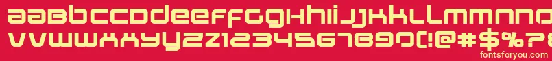 フォントStareagleexpandbold – 黄色の文字、赤い背景