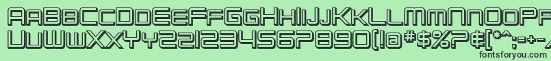 SfChromium24ScBold Font – Black Fonts on Green Background
