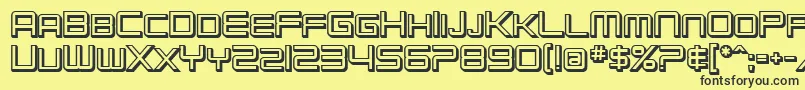 SfChromium24ScBold Font – Black Fonts on Yellow Background