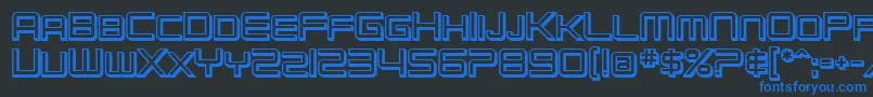 SfChromium24ScBold Font – Blue Fonts on Black Background