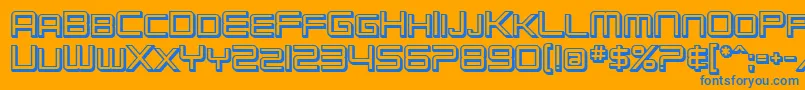 SfChromium24ScBold Font – Blue Fonts on Orange Background
