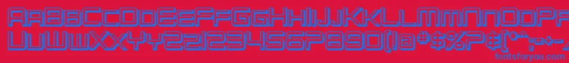 SfChromium24ScBold Font – Blue Fonts on Red Background