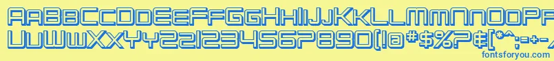 SfChromium24ScBold Font – Blue Fonts on Yellow Background