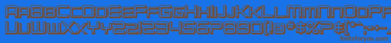 SfChromium24ScBold Font – Brown Fonts on Blue Background