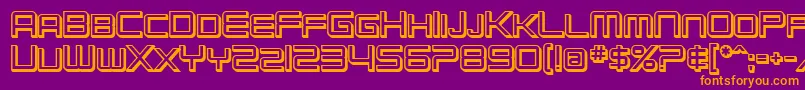 SfChromium24ScBold Font – Orange Fonts on Purple Background